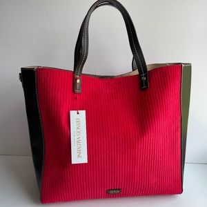 Frances Valentine Red and Black Tote Bag